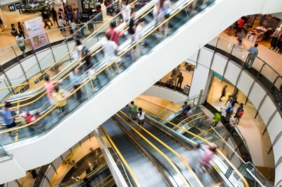 Shopping in a mall