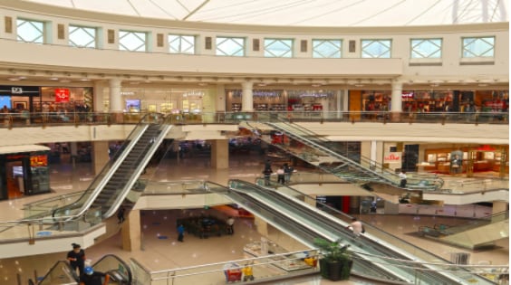 Stairs inside mall